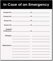 Emergency Contact Magnetic Sign For Children And Elderly - £11.79 GBP