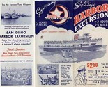 San Diego Harbor Excursion Brochure Marietta Star &amp; Crescent Boat Compan... - £14.08 GBP
