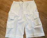 Men&#39;s Regal Wear Size XL (34-36) White Cargo Pocket Drawstring Shorts - $13.49