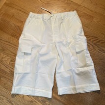 Men&#39;s Regal Wear Size XL (34-36) White Cargo Pocket Drawstring Shorts - £10.63 GBP