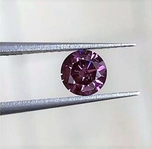 Dark Purple Diamond Loose Gem Round Cut Heat Treated Genuine Faceted Natural 2mm - £106.79 GBP