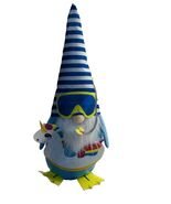 Summer Decorative Colourful Snorkel Gonome W/Striped Hat 12 Inches Tall - $461.35 MXN
