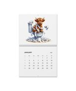 Bathroom Baby Highland Cows Funny Cute Calendar (2026) - $29.69