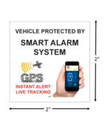Vehicle Smart Car Alarm System + GPS Theft Warning Stickers / 6 Pack + F... - £4.20 GBP