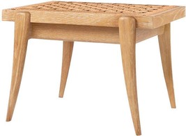 Stool Bungalow 5 Dylan Natural Cerused Oak Wood Rope Weaved Seat - £752.92 GBP