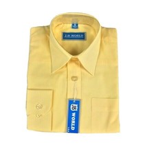 JB World Boys Yellow Dress Shirt Long Sleeve One Pocket Pointed Collar S... - $19.99