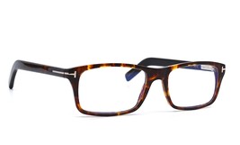 New Tom Ford TF5663-B/O 055 Havana Blue Block Authentic Eyeglasses Frame - £135.38 GBP