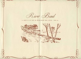 River Bend Placemat 2 1/2 Miles N E of Cary on Rawson Bridge Road Cary Illinois  - £21.70 GBP