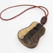 Brown Miniature Wooden Guitar Display Piece Decorative Guitar Car Charm ... - $56.66 CAD