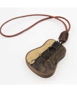 Brown Miniature Wooden Guitar Display Piece Decorative Guitar Car Charm ... - €34,94 EUR