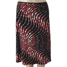 Vtg 90s WRAPPER Skirt Sz M Lettuce Hem Geometric Abstract Print Fairy Gr... - $29.69