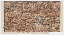 1910 Original Antique Map Of Nieder Lower Tauern Radstadt / Austria - £13.45 GBP