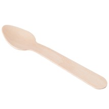 200 Eco-gecko 3.75&#39;&#39; Disposable Heavyweight Wooden Taster Spoons - £12.04 GBP