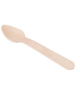 200 Eco-gecko 3.75&#39;&#39; Disposable Heavyweight Wooden Taster Spoons - £12.10 GBP