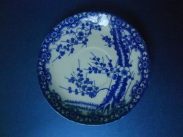 Vintage Pottery Porcelain Blue White Saucer Floral Pattern Asian Style I... - £9.99 GBP