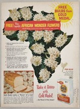 1958 Print Ad Gold Medal Flour Free Flower Bulbs Offer,Bread Loaf General Mills - £12.01 GBP