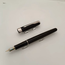 Parker Sonnet Black Lacquer Chrome Trim Fountain Pen Made in France - $162.56