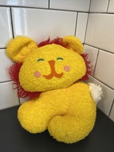 Vintage Eden Plush Terry Cloth Yellow Lion Machine Washable EUC  - £130.70 GBP