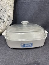 CORNING WARE Amana Radarange Microwave Browning Skillet With Lid 10” Excellent - $15.84