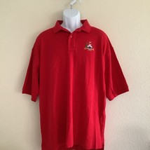 Outer Banks NATIONAL WAR COLLEGE Men&#39;s Polo Shirt Size XL Red Short Sleeve - $32.38 CAD
