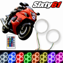 GSXR 600 750 2011-2021 Multi Color Changing Plasma Halo Angel Eyes with Remote - £94.02 GBP