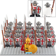 Medieval castle knights templar army lego moc minifigures bricks toys set 21pcs lvtq1o thumb200