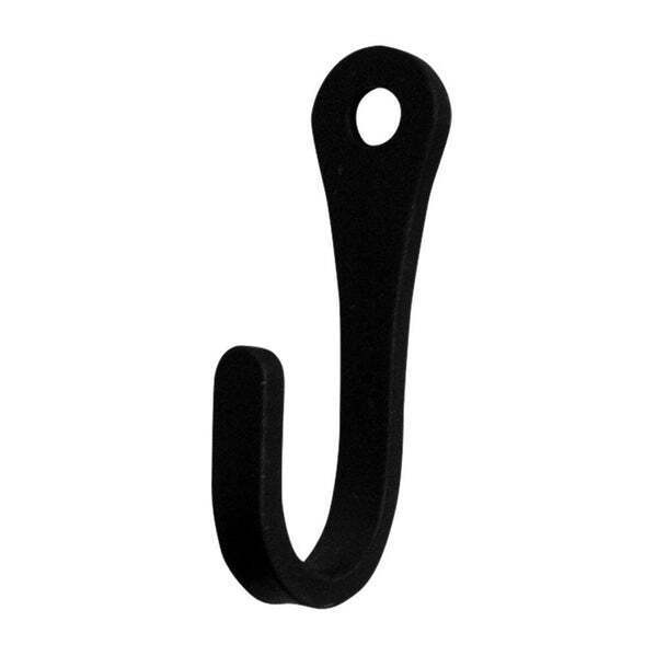 Plain Narrow Black Metal Single Wall Hooks in 8 Different Heights