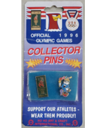 USA Official 1996 Olympic Games Atlanta Collectors Pins Set Izzy &amp; Torch - £11.65 GBP