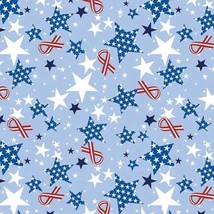 Carolina Creative Bandanna (Ribbons &amp; Stars) 22&quot; x 22&quot; Patriotic USA America - £5.95 GBP