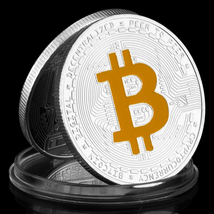Bitcoin Crypto Coin Collectible Non-currency Souvenirs Cryptocurrency Coin - £8.01 GBP