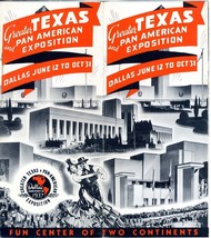 Greater Texas and Pan American Exposition Brochure Dallas June to Octobe... - £58.55 GBP