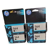 GENUINE NEW HP 564 Ink Cartridge 4-Pack exp. May &amp; June 2014 - £14.99 GBP