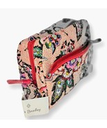 Vera Bradley Medium Cosmetic Bag Stitched Flowers Pattern Case Zip compa... - £18.54 GBP