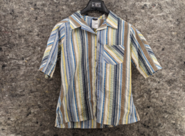 Patagonia Women&#39;s Casual Striped Button Up Cotton Size 10 - $15.99