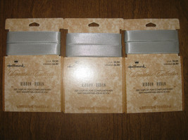 Lot of 3 Pkgs. Hallmark Signature Collection Pewter Ribbon 5/8&quot; x 3 YD  NEW - £7.82 GBP