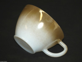 Vintage Federal Glass Gold Bronze Edge Milk Glass Tea Coffee Cup / Mug U... - $8.90