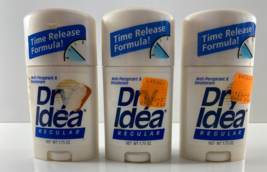 Vintage 1992 Dry Idea Lot 3 Anti Perspirant Deodorant 1.75 oz Regular Solid NOS - £28.76 GBP