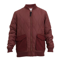 MENS WESC SIXTEN QUILTED ZIP-UP PUFFY JACKET COAT MAROON/RED NEW $130 - £74.72 GBP