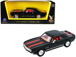 1967 Chevrolet Camaro Z-28 Black w Red Stripes 1/43 Diecast Car Road Signature - £18.80 GBP