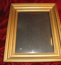Nice Vintage Gold Wooden Picture Frame 14x16 - $15.00