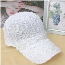 Women&#39;s Hat Hollow Breathable Sunscreen Knitted Duck Tongue Net Hat Spri... - £13.31 GBP