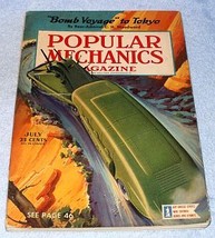 Vintage Complete Popular Mechanics July 1942 Magazine Hobby Science Engineer - £7.77 GBP