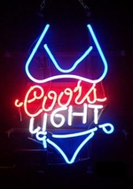 Coors Light Blue Bikini Beer Bar Neon Light Sign 17&#39;&#39; x 14&#39;&#39; - £392.67 GBP