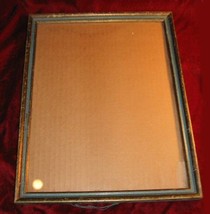Nice Vintage Gold Green Wooden Picture Frame 12"x15" - $10.00