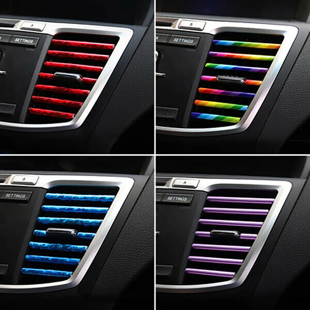 10 Pcs Colorful Car Accessories DIY Car Interior Air Conditioner Outlet Vent - £8.60 GBP+
