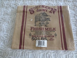 Nip Brown &amp; Rust Southern Dairy Fresh Milk 100% Cotton Kitchen Towel - 14&quot; X 37&quot; - £14.15 GBP
