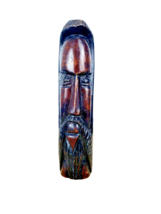 Polynesian Tall Wood Carving Mask Face Decor - £17.91 GBP