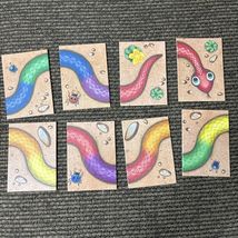 Hisss The Colorful Snake Matching Tile Game 8 Replacement Cards - $8.49