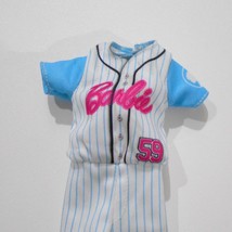 Made To Move Barbie Doll Baseball Uniform Jumpsuit Outfit With Belt Shoes - £9.81 GBP