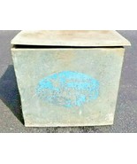 Vintage Wells Blue Bunny Dairy Galvanized Metal Milk Box Lemars Iowa - £39.29 GBP